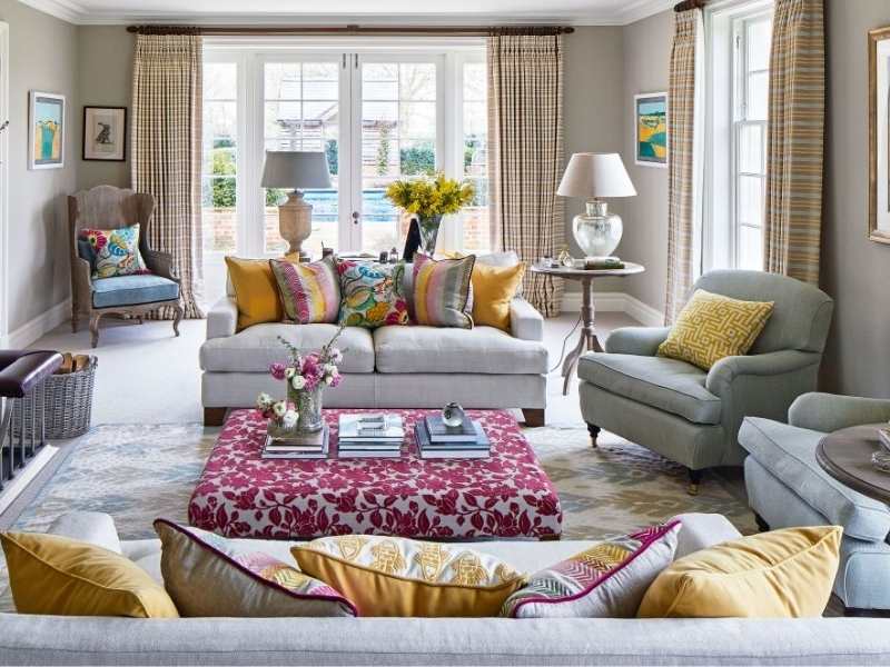 Thiết kế phòng khách với sofa qua 5 ý tưởng