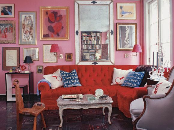 Top 7 mẹo cho phòng khách màu đất nung và màu hồng