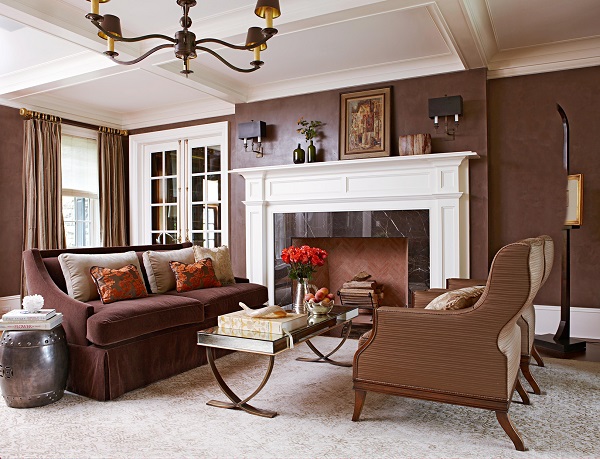 Những cách tuyệt đẹp để trang trí với ghế sofa màu nâu phần 2