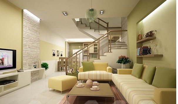 Cách phối màu ghế sofa và sơn tường cho căn phòng đẹp