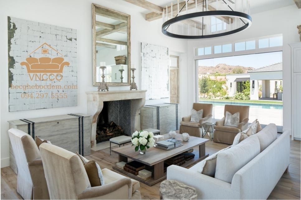 5 kiểu phòng khách đồng quê Pháp tuyệt đẹp