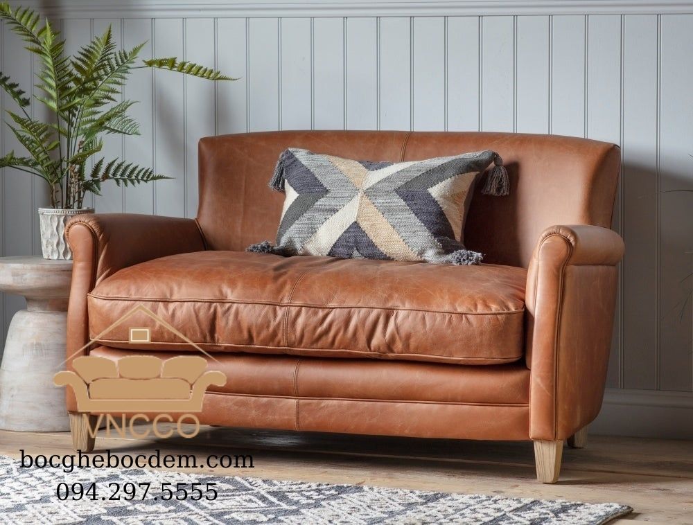 5 ý tưởng trang trí phòng khách với ghế sofa da nâu