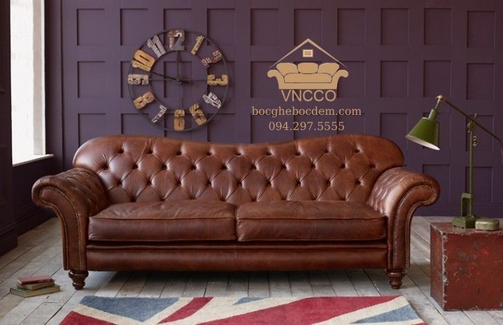 5 ý tưởng trang trí phòng khách với ghế sofa da nâu