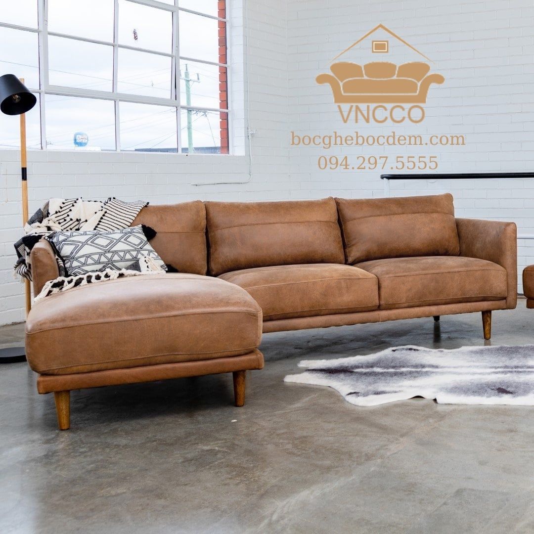 5 ý tưởng trang trí phòng khách với ghế sofa da nâu