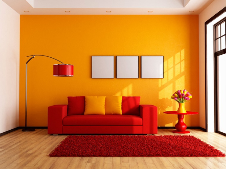 Những gam màu ấm áp trong thiết kế nội thất nhà cửa
