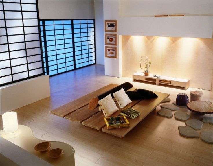 Sáng tạo đệm ghế ngồi bệt cho phòng khách tựa như xứ sở Nhật Bản 