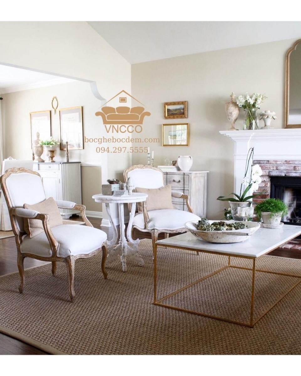 Ghế sofa Accent phong cách đồng quê kiểu Pháp