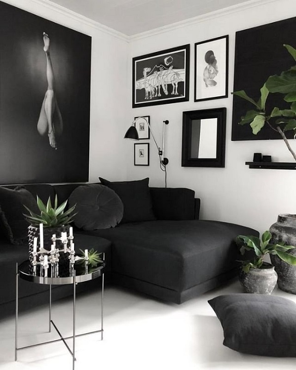 Hướng dẫn trang trí với bọc ghế sofa màu đen
