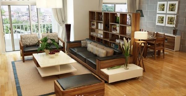 Mẫu sofa dành riêng cho gian nhà có decor gỗ