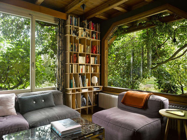 Mẫu sofa dành riêng cho gian nhà có decor gỗ