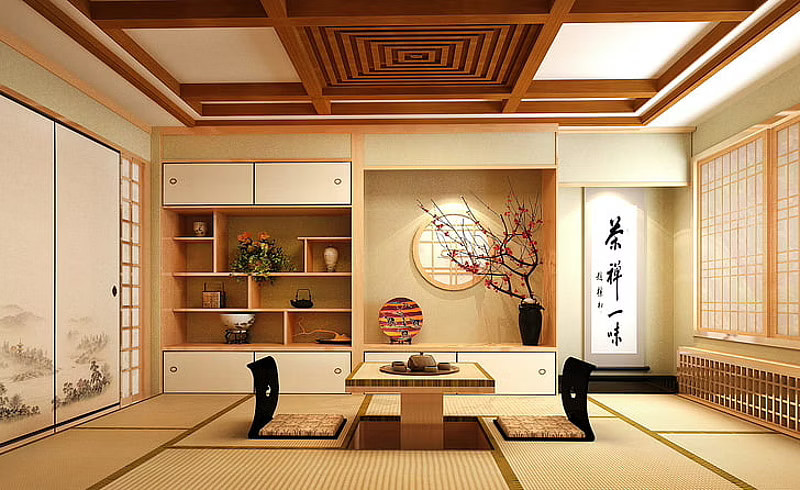 Lấy cảm hứng với lối trang trí phòng khách phong cách Nhật Bản 
