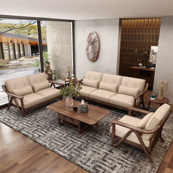 Xu hướng sofa gỗ và sự lựa chọn vải bọc đệm sofa hoàn hảo 