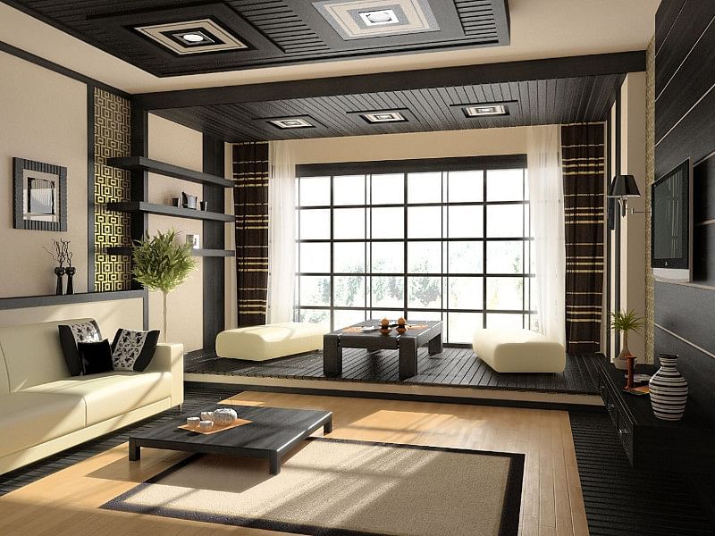 Thiết kế nội thất phòng khách theo phong cách Nhật Bản