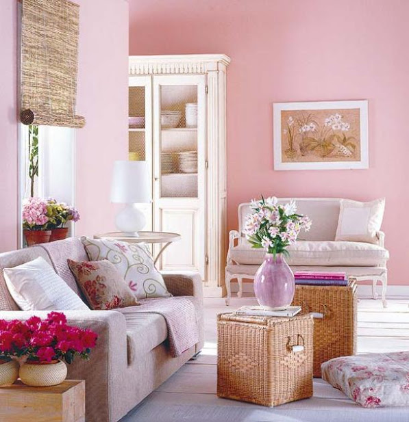 Tô điểm căn phòng khách của bạn với màu hồng