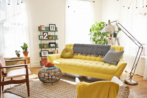 Tổng hợp những mẫu ghế sofa màu vàng hot nhất mùa hè năm 
