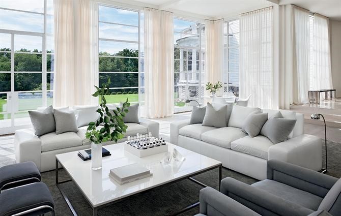 Thiết kế phòng khách phong cách châu Âu hiện đại