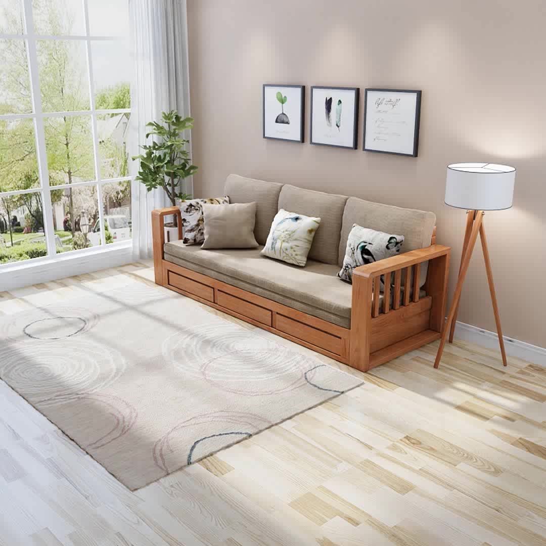 Xu hướng sofa giường tiện dụng trong phòng khách hiện đại