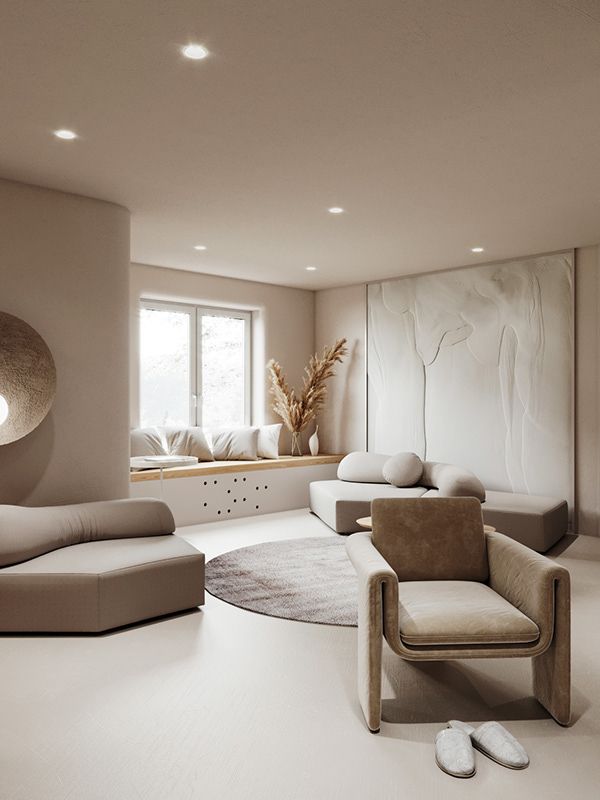 Top mẹo thiết kế phòng khách màu trắng đơn giản và tinh khiết phần 1