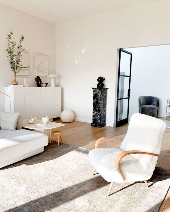 Top mẹo thiết kế phòng khách màu trắng đơn giản và tinh khiết phần 2