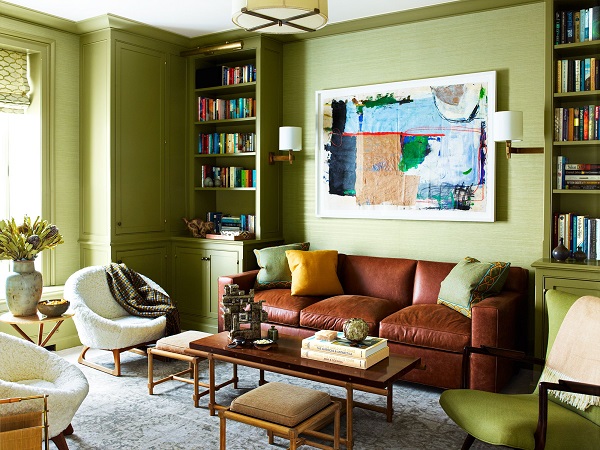 Những cách tuyệt đẹp để trang trí với ghế sofa màu nâu phần 2