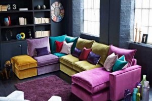 Jelwels tone đế chế sofa vải bọc màu trang sức