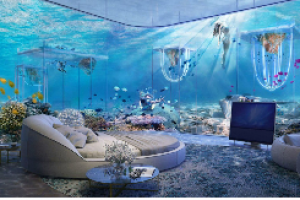 Những mẫu ghế sofa tăng sự sang trọng cho khu resort dưới đáy đại dương