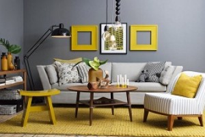 Phối màu nội thất phòng khách đẹp và sáng tạo