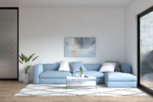 Sáng tạo cùng bọc ghế sofa màu xanh tô điểm cho phòng khách của bạn vào mùa hè này