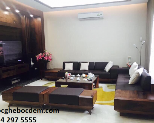 Làm đệm ghế sofa salon nhà anh Bình quận Thanh Xuân